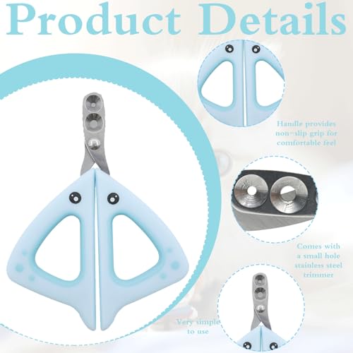 1 Stück Krallenschere Katzen mit Schutz,Katzen Nagelschere,Katzenkrallen Schneider Mit 2mm&4mm Loch,Katzen Krallenschneider,Nagelschere Katze ,Cat Nail Clipper Für Kleine Hunde Welpen Katzen(Blau)