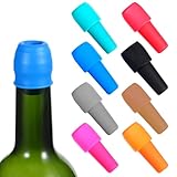 Hpmjz 8 Pcs Reusable Silicone Bottle Stoppers Sealed Silicone Wine Stopper Soft Wine Stoppers Unbreakable Bottle Cover Caps for Keeping Whiskey Champagne Drink Fresh Home Use