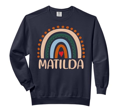 Matilda Name Personalized Funny Women Rainbow Matilda Comfort Colors Adult