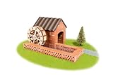 Teifoc Watermill Brick Construction Set, Terracotta Building Blocks, Erector Set and STEM Building Toy