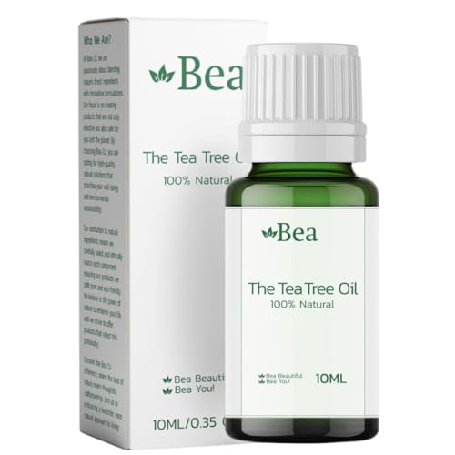 Bea's 100% Pure Australian Tea Tree Oil (10ml) - Therapeutic Grade Natural Vegan Essential Oil | Premium Tea Tree Oil for Skin, Hair, Face, Nail Fungus, Acne, Piercings and Hand Lice