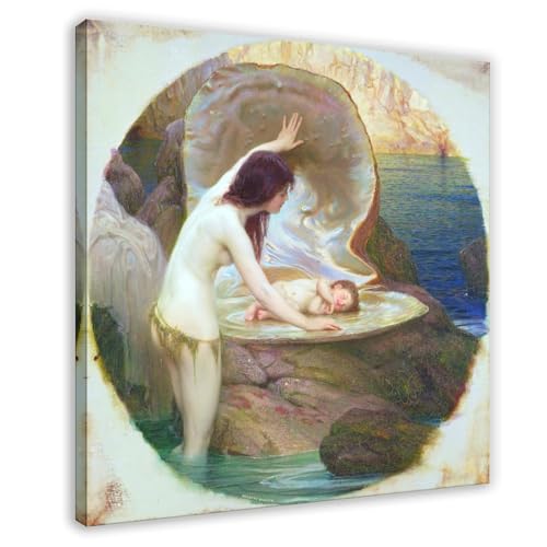 Toile A Water Baby 1900 Herbert James Draper 40x40 cm