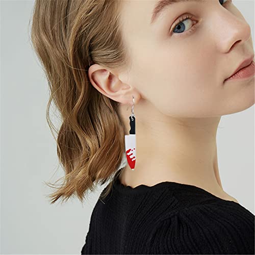 coadipress Punk Fire Element Circle Earrings for Women Flame Acrylic Geometric Round Black Flame Earrings Funny Creative Gothic Vintage Cosplay Halloween Exaggerated Drop Dangle Earrings4