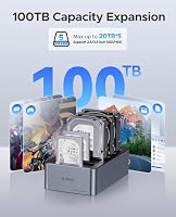 ORICO Aluminium Clone HDD Docking Station, 5 Bay Festplattengehäuse USB 3.2 Gen 1 für SATA 2,5/3,5 Zoll SSD/HDD bis zu 5 x 20 TB, Offline-Klonen, 12V/6,5A Netzteil (6656C3-C) – Ansicht 4