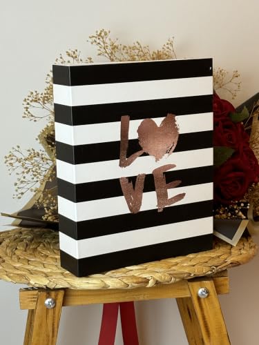 Rabsev Fotoğraf Albümü 15x21 cm 100 Fotoğraf Kapasiteli Renkli Love Desenli Anı Albümü
