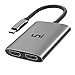 Produktbild USB C auf Dual HDMI Adapter 4K, uni USB C HDMI Adapter, unterstützt 4K@60Hz und Dual 4K@30Hz Monitor Adapter Kompatibel mit MacBook / MacBook Pro, MacBook Air, Surface, XPS, Surface Book 2 usw.