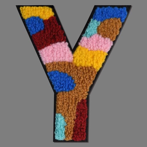 FANCIBAND 4.5 Inch Chenille Varsity Letter Patches Multi Color