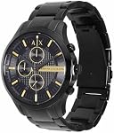 A|X ARMANI EXCHANGE Chronograph Montre en acier inoxydable noir (modèle : AX2164) pour homme