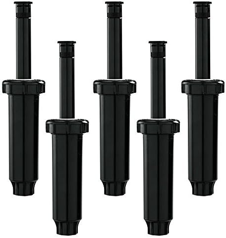 Orbit 4 Adjustable Spring-Loaded Pop-Up Lawn Sprinkler Head 5 Pk with 10-15 Ft Coverage (0-360 Degrees), Model: 54107, Home/Garden & Outdoor Store