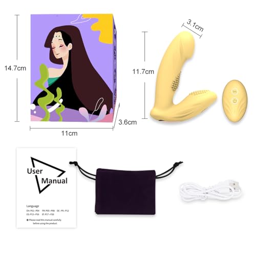 Vibrador silencioso com controle remoto Vibrador feminino perfeito à prova d'água, material macio,