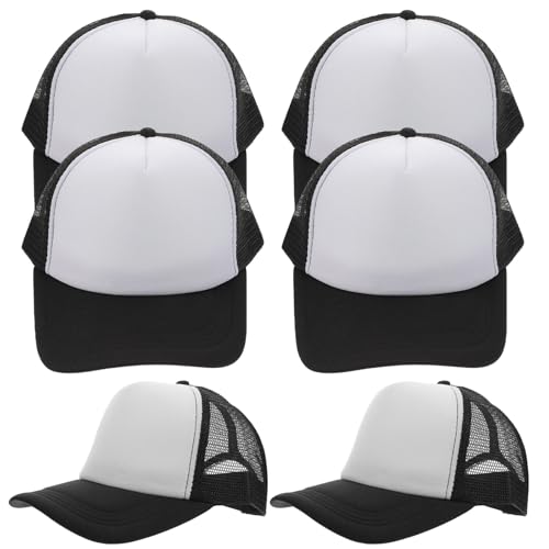 Casquettes de baseball contre la chaleur avec dos en maille lot de 10 noires