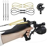 HANDBAIGE Professional Fishing Slingshot with Fishing Reel Hunting Slingshots for Adults Archery Sling Shots with Wrist Support and 3 Fishing Darts