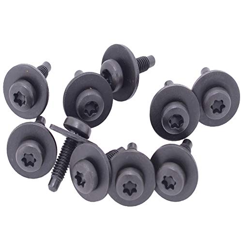 CNUPSM Headlight Bolt Screw 10Pcs N90683302 M6X20 Compatible with Audi A4/S4 Q5 Q7 A6 A7 Fender Bolt Screw