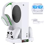 Vertical Cooling Stand for Xbox Series S Console, MENEEA Dual Charging Station Dock for Controller...