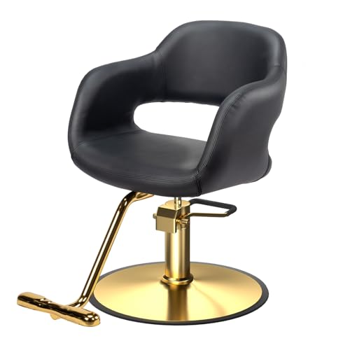 OmySalon Black Gold Wide Seat Chair
