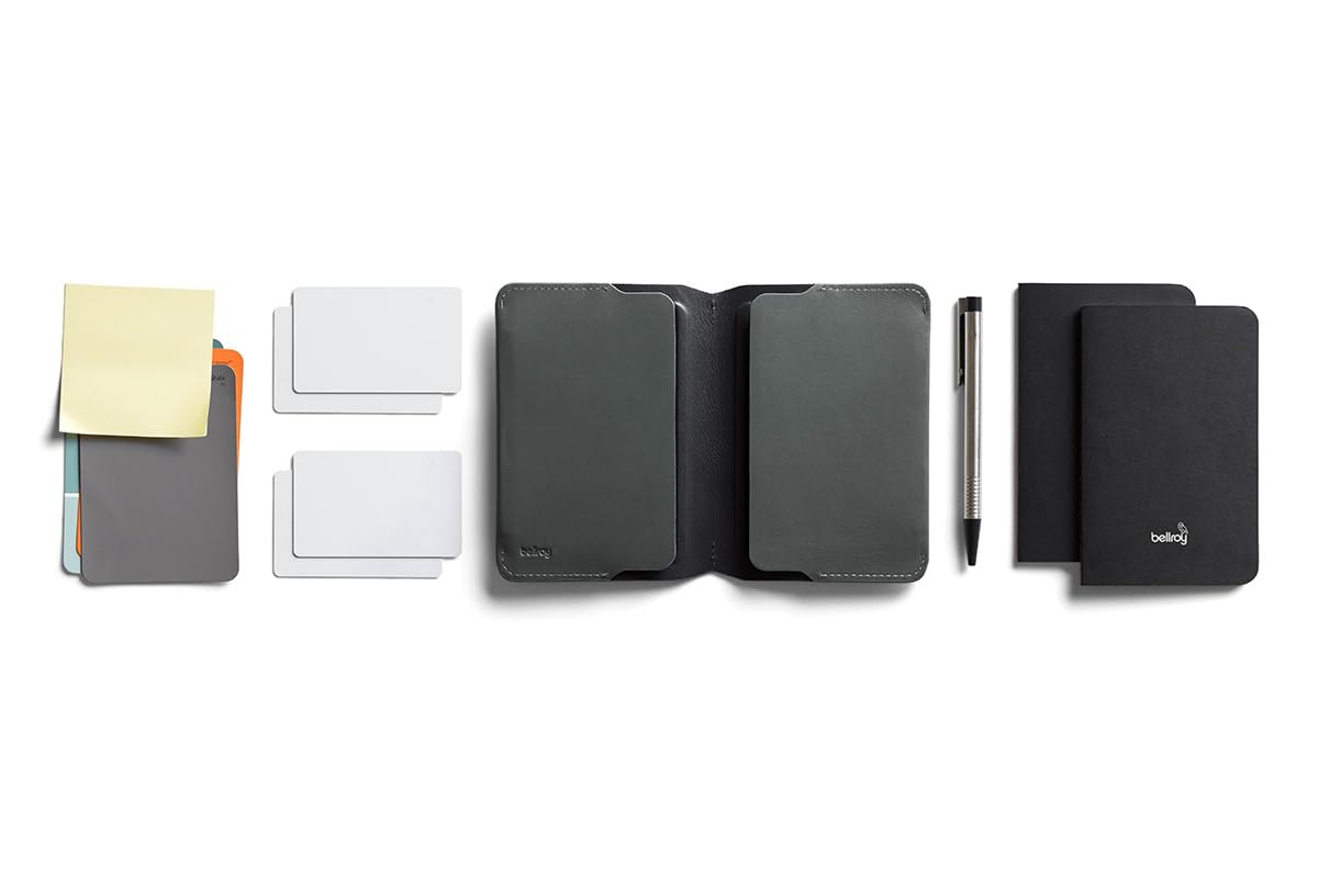 Bellroy Notebook Cover (Leather Folio for A6 Notebook) - Everglade