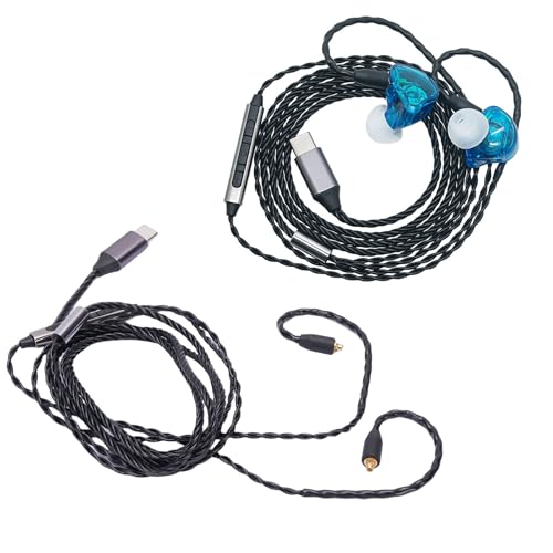 �^�C�vC MMCX IEM�P�[�u��)�}�C�N�t��)�AOFC���b�L�C���C���[���j�^�[�P�[�u���A IE300 IE600 IE900�Ȃǂ�MMCX�R�l�N�^�t���w�b�h�t�H���ɓK�� - 47.24�C���`