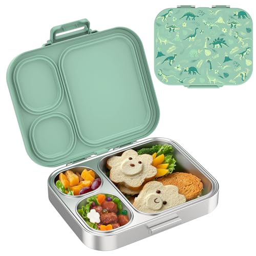 LOHASOK Kids Stainless Steel Lunch Box, Leak-Proof with...