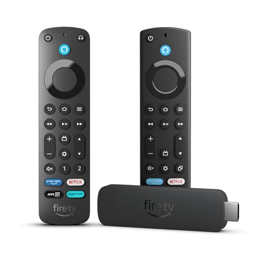 Amazon Fire TV Stick 4K Max, unterstützt Streaming über Wi-Fi 6E und Alexa-Sprachfernbedienung Pro, mit Remote Finder, TV-Steuerungstasten und Tastenbeleuchtung