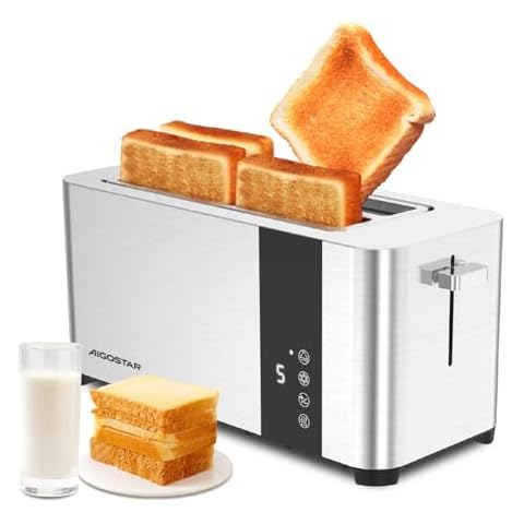 Aigostar 4 Slice Stainless Steel Toaster Cover
