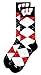 NCAA Wisconsin Badgers Argyle Sock, Black/White/Red