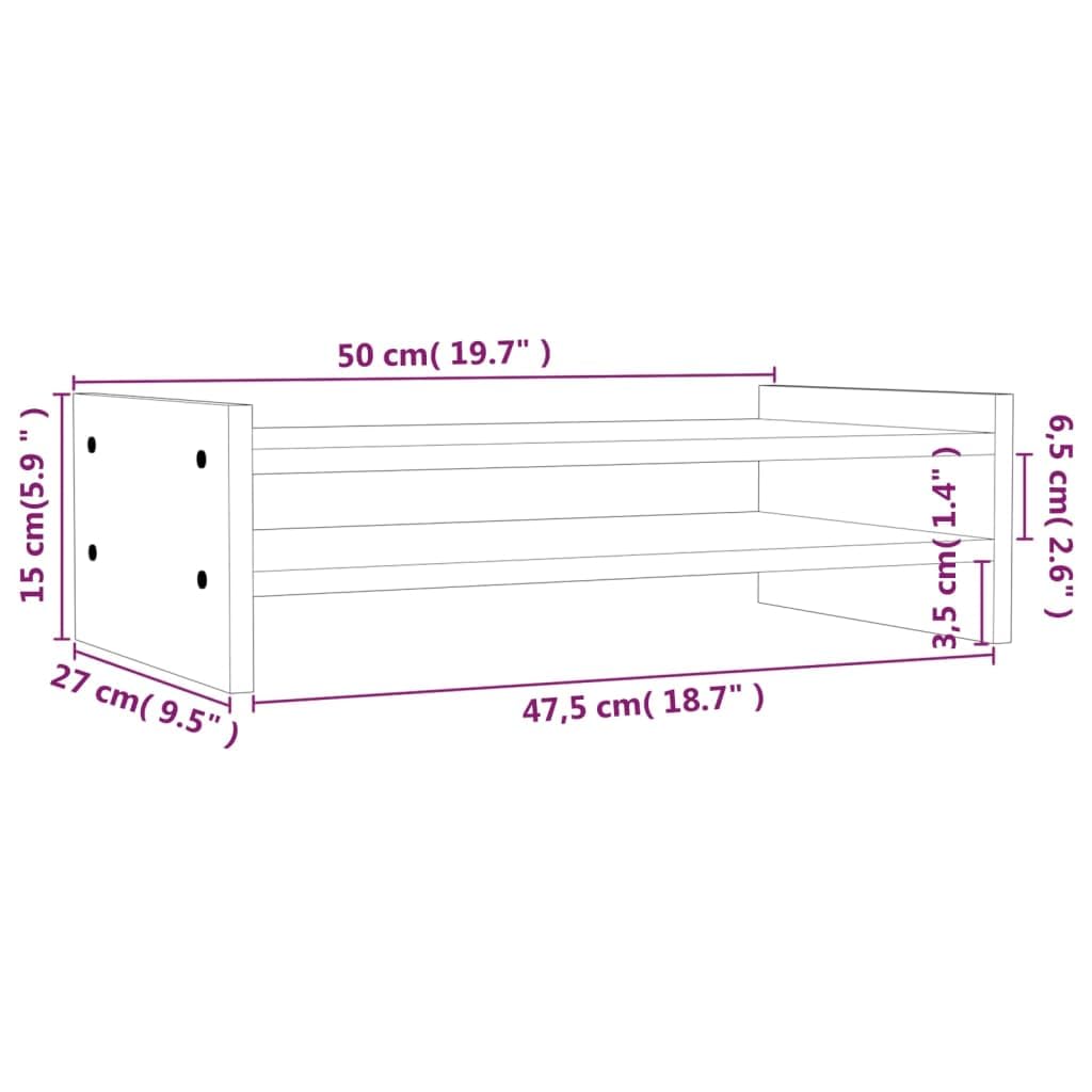 Supporto per monitor 50 x 27 x 15 cm in legno di pino solido 02_0004423