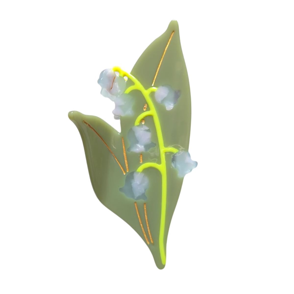 Lily of The Valley Claw Clips,Cellulose Acetate Hair Clips,Small Claw Clips for Girl,Hair Accessories