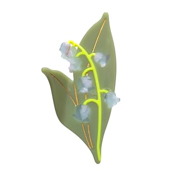 Lily of The Valley Claw Clips for Girl Women,Cellulose Acetate Hair Clips | Excellent texture, Comfortable to wear, Durable and stable, Novel Design Suitable for any Hair Type