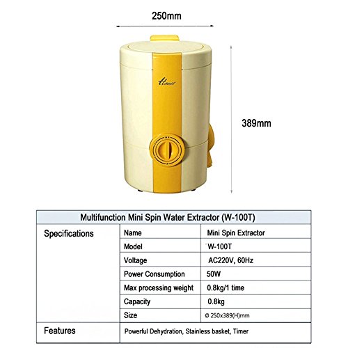 Hanil W-100T Mini Spin Dryer Extractor Centrifuge Dehydration Capacity 0.8Kg 220V #TOP5
