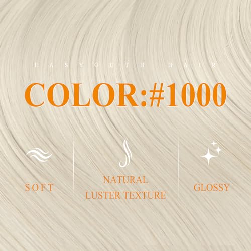 Extension cheveux naturel adhesif pour corriger un manque de volume 40 bandes blond #1000