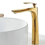 【Praktisches Design und angenehme Höhe】 Modernes und elegantes Design eignet die Waschbecken Armatur sich perfekt für Küche und Bad. Die Auslaufhöhe von 300mm gewährleistet einen komfortablen Gebrauch mit hoches Waschbecken.