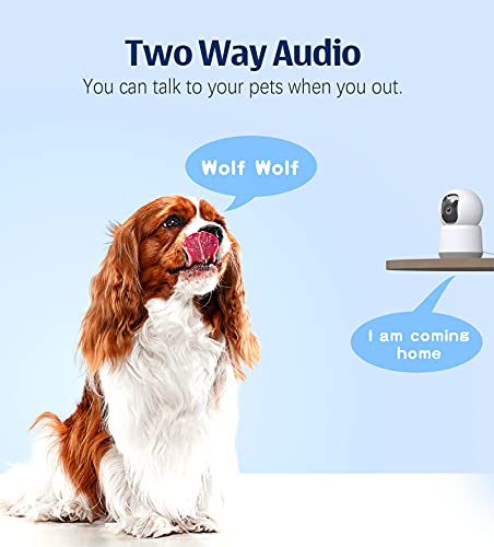 Lametuty 5Ghz/2.4Ghz Dual WiFi Dog Camera, 4MP Baby Monitor Camera with Free App, Full Color in Night with Spotlight, Home Security Camera for Cat/Pet/Elder/Nanny, 2 Way Audio, Motion Human Detection - Image 6