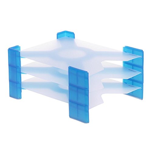 Briefkorb X-Filer blau mit Einlegeboden farblos transparent 3erSet