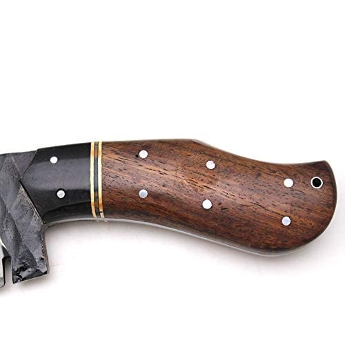 Wild Turkey Handmade Collection Full Tang 1075 High Carbon Steel Fixed Blade Knife W/Leather Sheath (1824) #TOP3