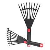 Tofficu 2 Stück Gartenrechen aus Langlebigem Kunststoff Unkrautharke und Laubrechen für...