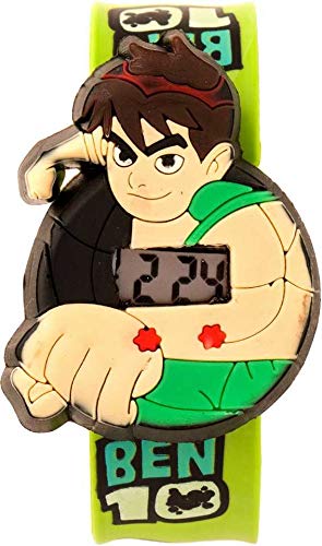 S S TRADERS Cartoon Ben 10 Shaped Slap Snap-on Silicone Digital Boys Wrist Watch (B07VTT2M47) Amazon Price History, Amazon Price Tracker