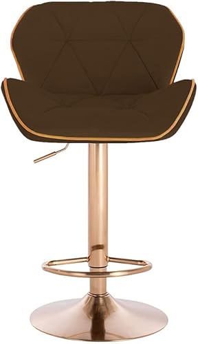 Miniatura 2 de Modern Home Luxe Spyder Taburete de gamuza ajustable contemporáneo  Moderno y cómodo ajuste de altura taburete de bar o mostrador (base dorada,