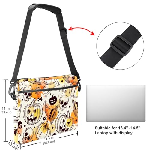 Maletín bandolera para laptop de 13.3 pulgadas y funda de portátil de 14.5 con diseño gótico 7