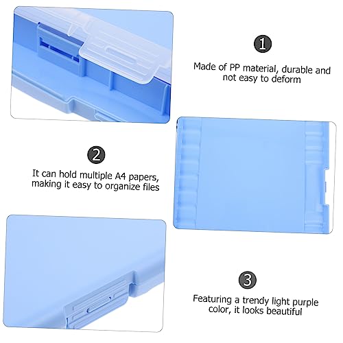 Porte-documents portable TEHAUX boîte de rangement documents et bac de rangement papier A4