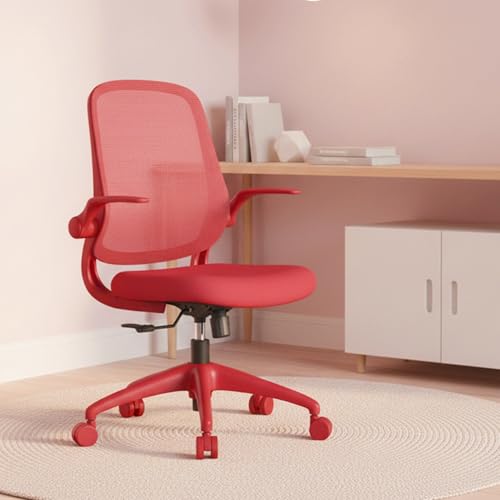 Modern Fabric Frame Office Visitor Chair, Executive Folding Arm Chair, Height-Adjustable Class-3 Gas Lift, Sturdy Nylon Star Base with 50MM Casters, Comfortable High-Density Foam Seat