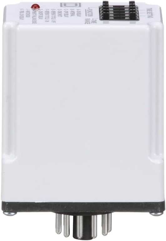 Schneider Electric Square D Timer Relay, Type JCK, Plug in, Multifunction, Programmable, 0.5 Second to 999 Hours, 10A, 240 VAC, 120 VAC/110 VDC