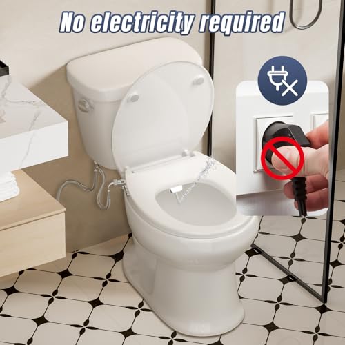 Miniatura 7 de Samodra Asiento Para Inodoro Forma O Bidet Taza De Baño Asiento Para Taza De Baño Lunette Bidet Para Inodoros Wc Con Freno De Caída Lavado De Caderas, Lavado Femenino Y Auto-Limpieza Forma O - Botón