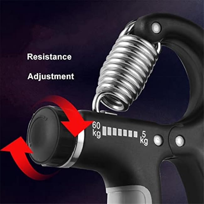 YOWOCAL Hand Grip Strength Trainer, Forearm Exerciser, 22-132Lbs (10-60kg), Non-Slip Gripper, for Athletes to Muscle Building and Injury Recovery