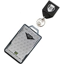 بكرة شارة قابلة للسحب للخدمة الشاقة مع حامل شارة حجب RFID - معقل الهوية حامل متعدد البطاقات مع حلقة رئيسية لشاراتين - مربع بدون بكرة تويست للجيش ، الأمن بواسطة معرف متخصص