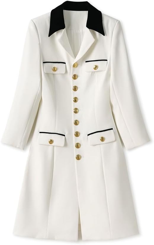 JSEIAJB The Contrasting Color Design of The Suit Dress Gives A Slim Fit and A Thousand Gold Styles