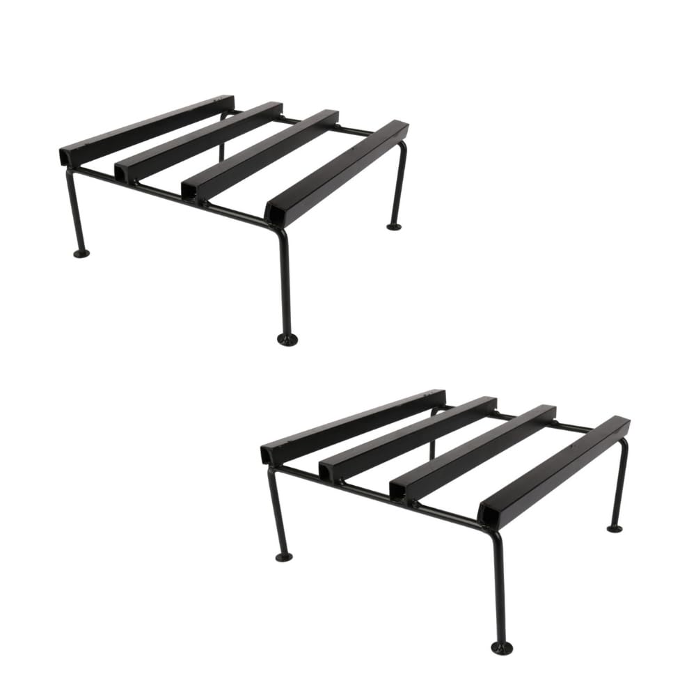 NAYRA Black Metal Planters Square Shape Stand |Thick and Strong Leg Stand|Black Stand Stylish Gamla Planters Perfect Stand For Planter indoor and Outdoor (Set of 2) (B0CFNVZ7JJ) Amazon Price History, Amazon Price Tracker