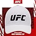 UFC Baseball Hat, 6 Panel Adult Flex Fit Active Cap with Curved Brim, White, One Size