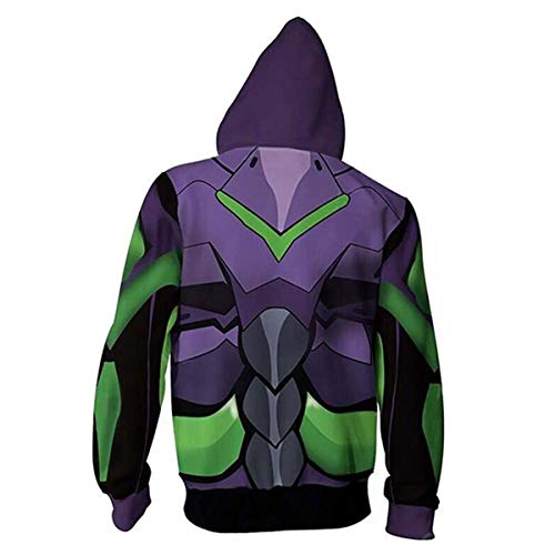 Sweat à capuche zippé homme grande taille ample confortable vert 3D - 2