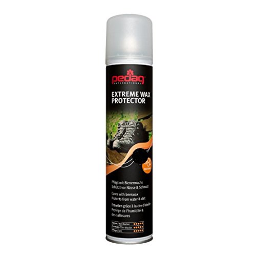 Pedag Extreme Wachs Protector - Hochleistungsimprägnierer für alle glatten und genarbten Leder robuster Arbeits-, Sport- und Outdoorschuhe. (250 ml, Schwarz)