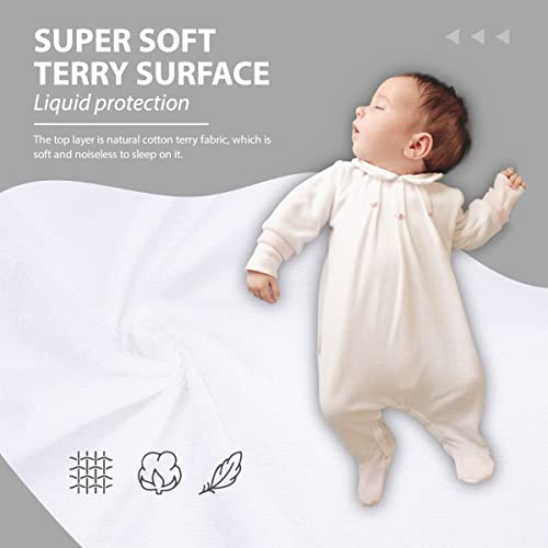 Ruili Twin Xl Mattress Protector Waterproof Breathable Noiseless Mattress Cover, Premium Soft Bed Cover With Deep Pocket Fits Up To 21", Cotton Terry Machine Washable Mattress Protector #TOP2